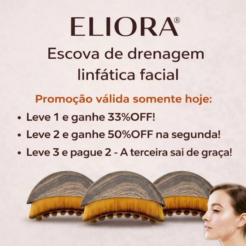 Escova Facial de Drenagem Linfática Eliora (Desconto Progressivo)