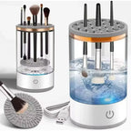 Limpador de Pincéis de Maquiagem Automático com Esterilização UV 3 em 1