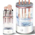 Limpador de Pincéis de Maquiagem Automático com Esterilização UV 3 em 1